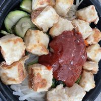 Tofu bibimbap (no egg)  at Sharon Korean in Boston