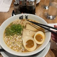 Vegan miso ramen + vegan egg  at Ramen Danbo in New York City