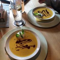 Süßkartoffel Suppe  at Hirschbachstueberl in Lenggries