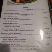 Karte at Hirschbachstueberl in Lenggries