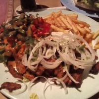 Gyros plate at Hirschbachstueberl in Lenggries