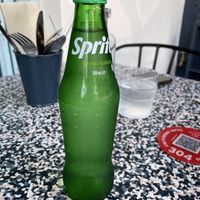 Sprite in a glass bottle   at Flave in Darlinghurst