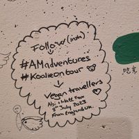 You can tag your name on there wall at Saijiki - 咲璽季 in Osaka
