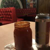 Beer and tomato juice   at Pokez in San Diego