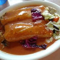 Tofu and mushroom enchiladas  at Pokez in San Diego