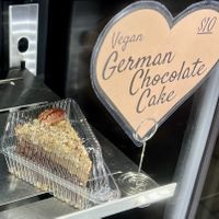 Vegan German chocolate cake  at Pokez in San Diego