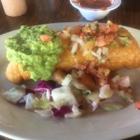 Chimichanga with tofu at Pokez in San Diego
