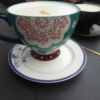 Vegan cappuccino at Złoty Osioł  in Katowice
