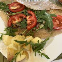 Grecia crepe without feta cheese  at Café Berlin in Sitges