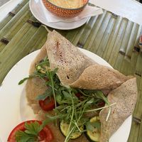 Mezzo crepe without feta cheese  at Café Berlin in Sitges