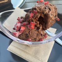 Chocolate ice cream   at Rúkula Vegan Food in Malaga