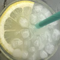 Homemade lemonade  at Rúkula Vegan Food in Malaga