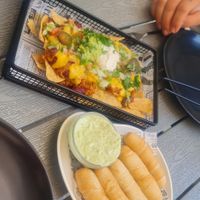 Nachos and Tequenos at Rúkula Vegan Food in Malaga