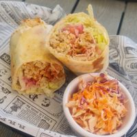 Chicken and bacon caesar burrito at Rúkula Vegan Food in Malaga