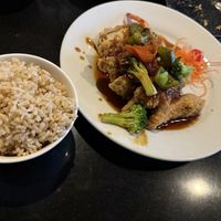 Veg Ribbon Fish w Garlic Sauce   at Kiko Japanese Cuisine in Winter Springs