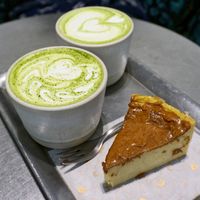 Flan + Matcha Latte at Buddy Buddy in Paris