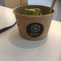 Matcha ice cream.  Sorry!  Forgot to take a photo before we dug in  at Softie & Co in Vancouver