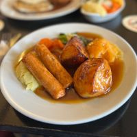 Vegan bangers and mash   at The Cannon Inn in Whitley Bay