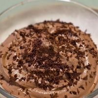 Chocolate mousse at Oásis da Lagoa in Vila Nova De Santo Andre