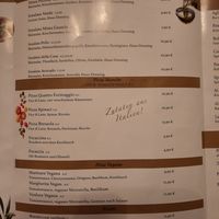 speisekarte at Al Capriccio in Vienna