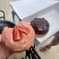Strawberry and double chocolate  at The Better Donut - temporarily closed in Tulum