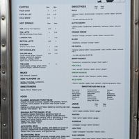 menu at Poppy's  in Portland