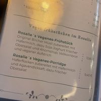 Ergänzung zur schon geteilten Speisekarte   at Fräulein Rosalie Cafe & Bistro in Feldafing