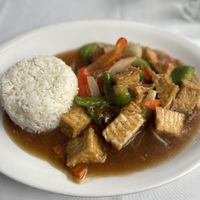 Fresh ginger sauce tofu  at Thai On The Beach in Fort Lauderdale