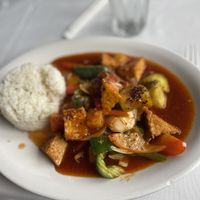 Sweet and sour tofu  at Thai On The Beach in Fort Lauderdale