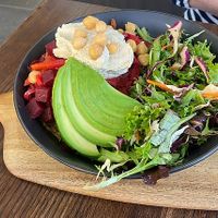  Avocado, beetroot and hummus salad  at DG Expresso in Docklands