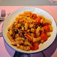 Fusilli with mushrooms and veggies. at Bixos Coimbra in Coimbra
