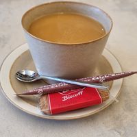 Cafe au lait at Cafe Gallery Sun 燦 in Kyoto