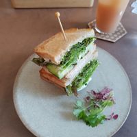 Ham sandwich at Cafe Gallery Sun 燦 in Kyoto