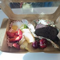 Take away chocolate cake at Cafe Gallery Sun 燦 in Kyoto