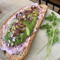 open avocado sandwich  at Cafe Gallery Sun 燦 in Kyoto