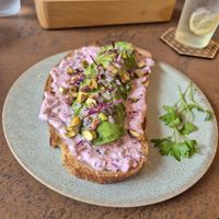 The best avocado toast! at Cafe Gallery Sun 燦 in Kyoto
