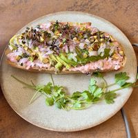 Avo toast  at Cafe Gallery Sun 燦 in Kyoto