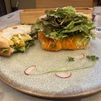 Sandwich was delicious and beautifully presented   at Cafe Gallery Sun 燦 in Kyoto