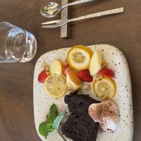 Chocolate cake   at Cafe Gallery Sun 燦 in Kyoto