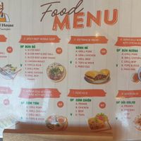 Menu green V are all the vegan options at Mrs Pho House in Kilmore