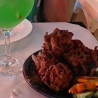 The "secret recipe" masala lemonade and onion bhajis at Guneet's Indian Restaurant in Melton  in Melton