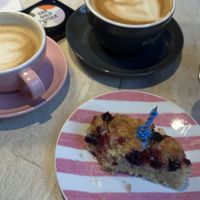 lemon and berry cake  at Café "das Goldstück" in Vienna