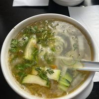 Tapas: vegetable soupp  at Vui Ve in Berlin