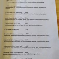 Menu tapas at Vui Ve in Berlin