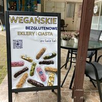 Scannable QR code on sign   at Eclair Lab in Warsaw