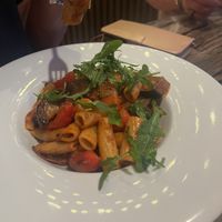 Mediterranean pasta  at La Luna   in Pontyclun