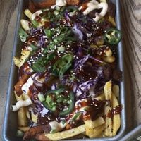 Seoul fries (a lot of fries for two people tbh)  at Luck, Lust, Liquor & Burn in Manchester