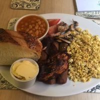 Vegan breakfast. at Global Tribe Cafe in Leeds