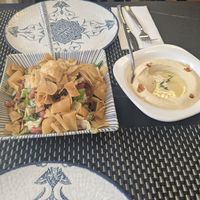 Hummus and fatouch salad at Layalina  in Gran Canaria