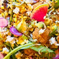 Ensalada Chula - so bright and poppin' at Vegan Chula at 51 & Tel in Oakland